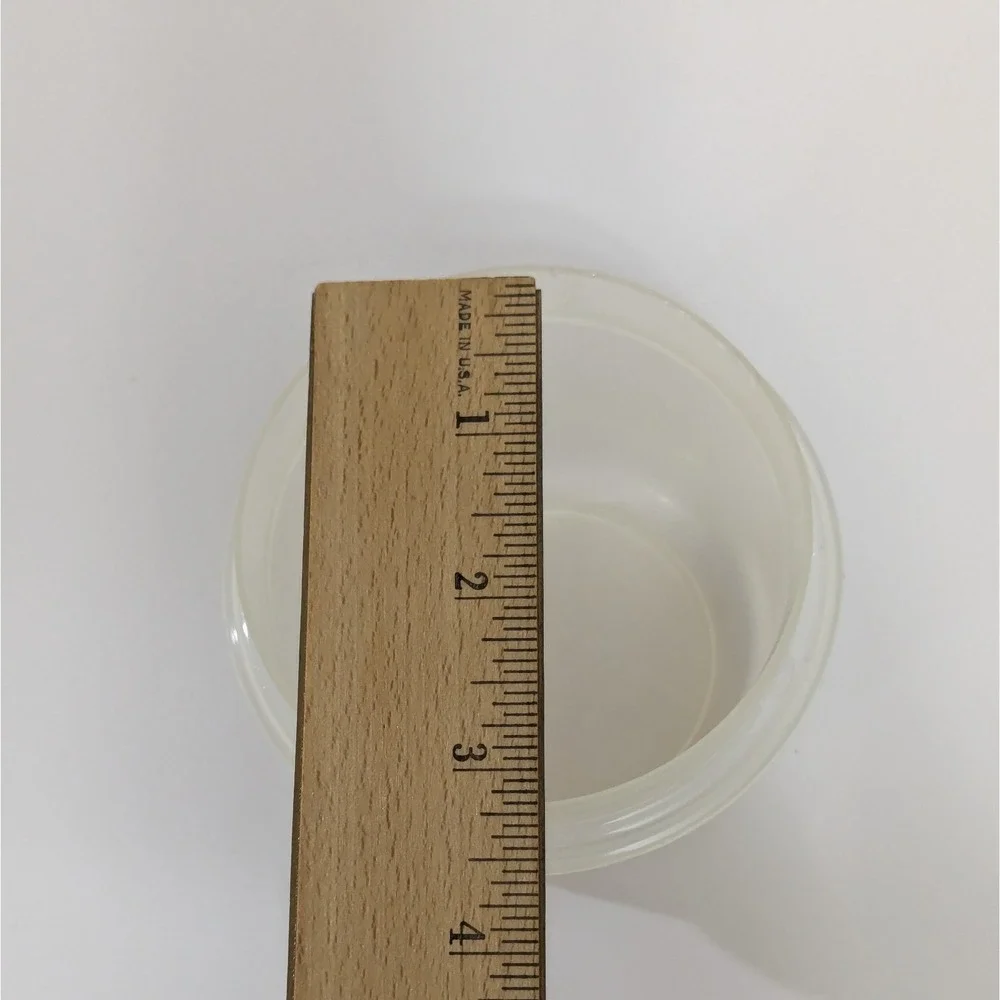 Vtg Rubbermaid Servin' Saver 1 cup Food Storage Container Round (#6) Green Lid